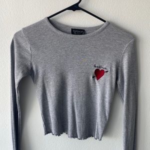 “Lovestruck” Crop top by Topshop. Size 2.